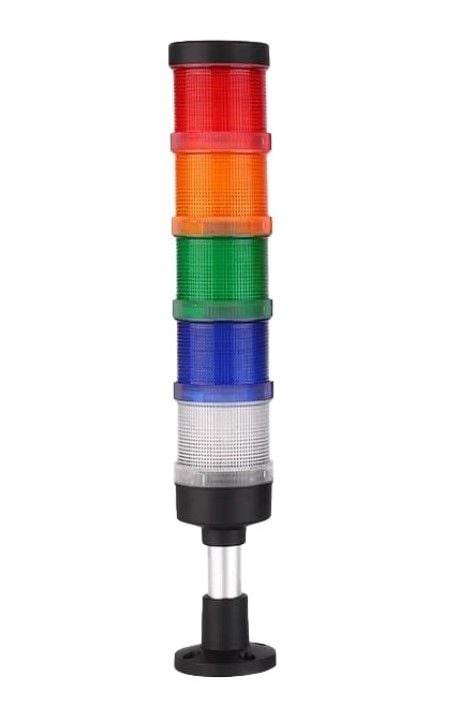 Isıso IS70-5T/W-J 220V Beş Katlı Işıklı Kolon Kırmızı-Yeşil-Sarı-Mavi-Beyaz