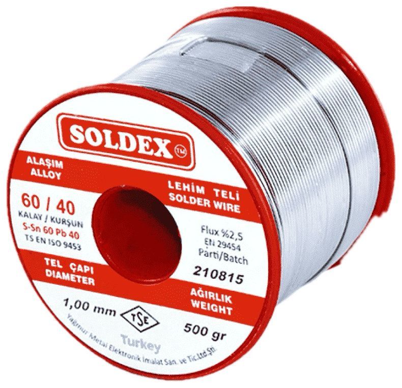 Soldex SN60 PB40 1mm 500Gr Kurşunlu Lehim Teli