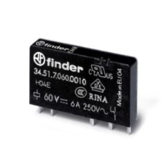 Finder 34.51.7.060.0010 60VDC 6A Slim Röle