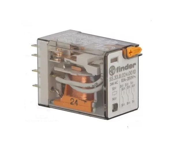 Finder 55.33.8.024.0000 24VAC 10A Üç Kontak Röle
