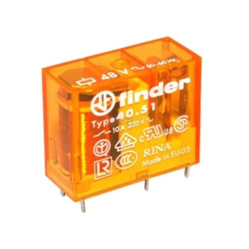 Finder 40.51.8.048.0000 48VAC 10A Tek Kontak Röle