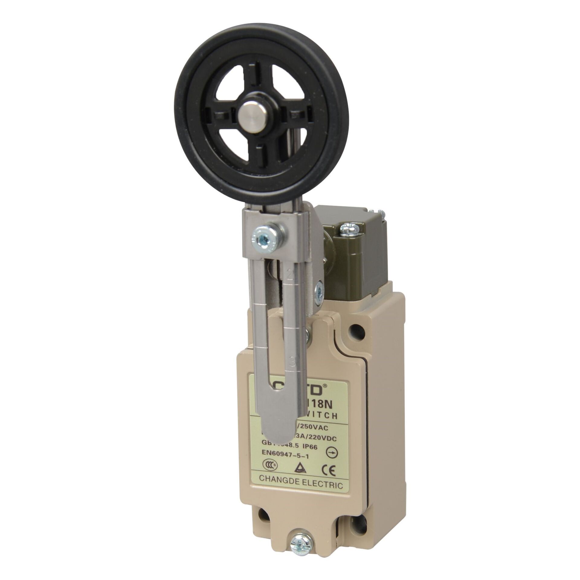CNTD C4B-4118N Dar Gövde Açısal Kol Ayarlı Kauçuk Makaralı Limit Switch