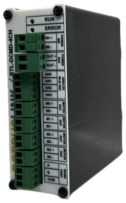 Rotbuslink RTL-DCMD-4CH 4 Kanal RS485 (Modbus-RTU) DC Motor Sürücü Genişleme Modülü