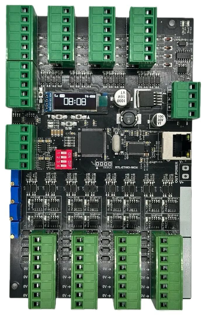 Rotbuslink RTL-EDIO-16CH 16 Kanal Ethernet (Modbus-TCP) Genişleme Modülü