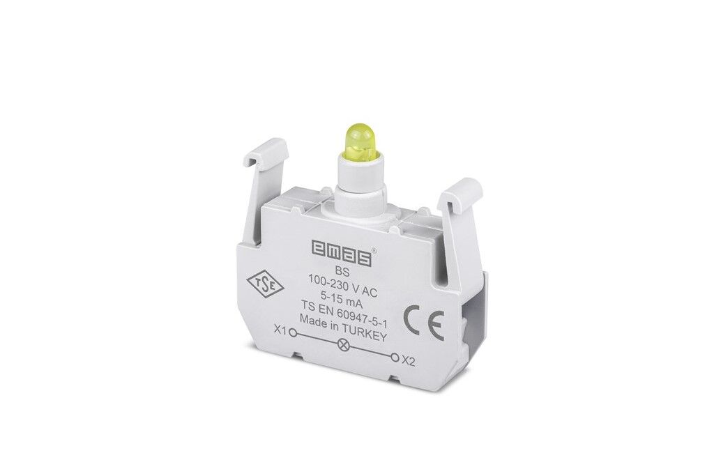 Emas BS Ledli Sinyal Blok 100-230VAC Sarı