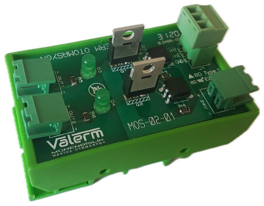 MOS-02-01 İki Kanal DC SSR Kartı (Transistör/Mosfet)
