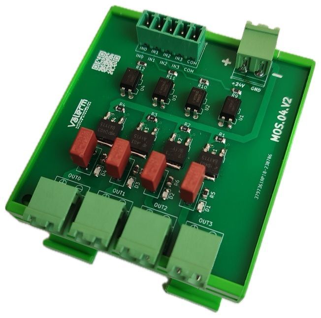 MOS-04-V2 Dört Kanal DC SSR Kartı (Transistör/Mosfet)