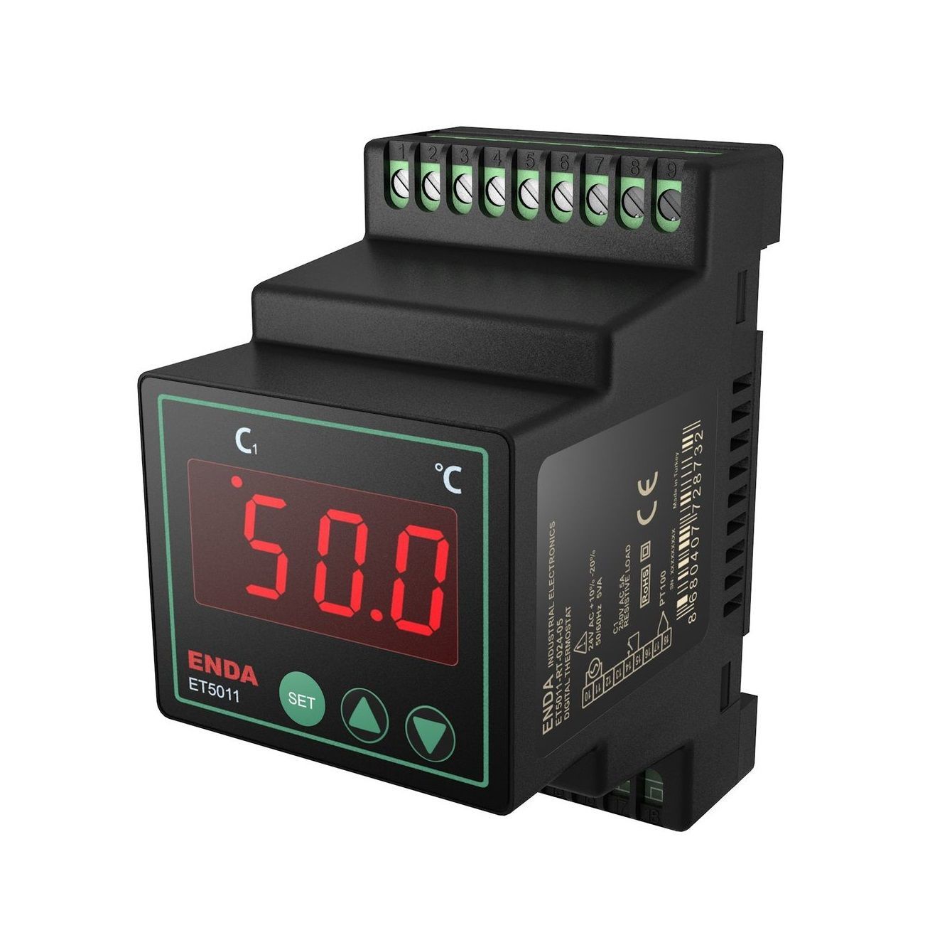 Enda ET5011-LV-RT 10-30VDC 8-24VAC Ray Tipi Dijital PID Termostat