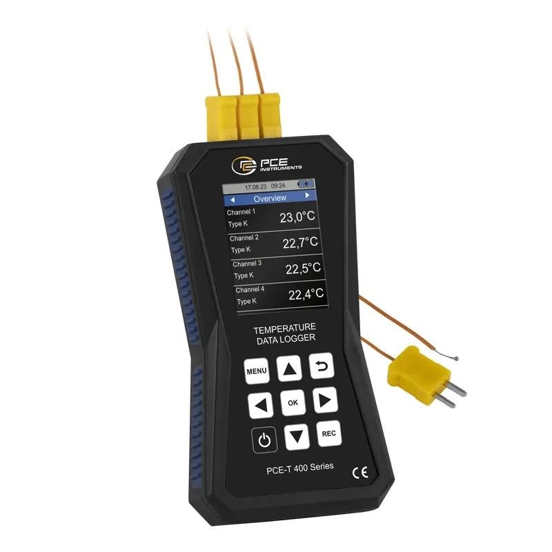 PCE T-420 Dört Kanallı Sıcaklık Kayıt Cihazı Datalogger