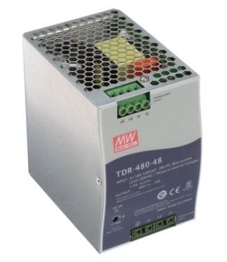 Mean Well TDR-480-48 48VDC 10A Ray Tipi Trifaze Güç Kaynağı