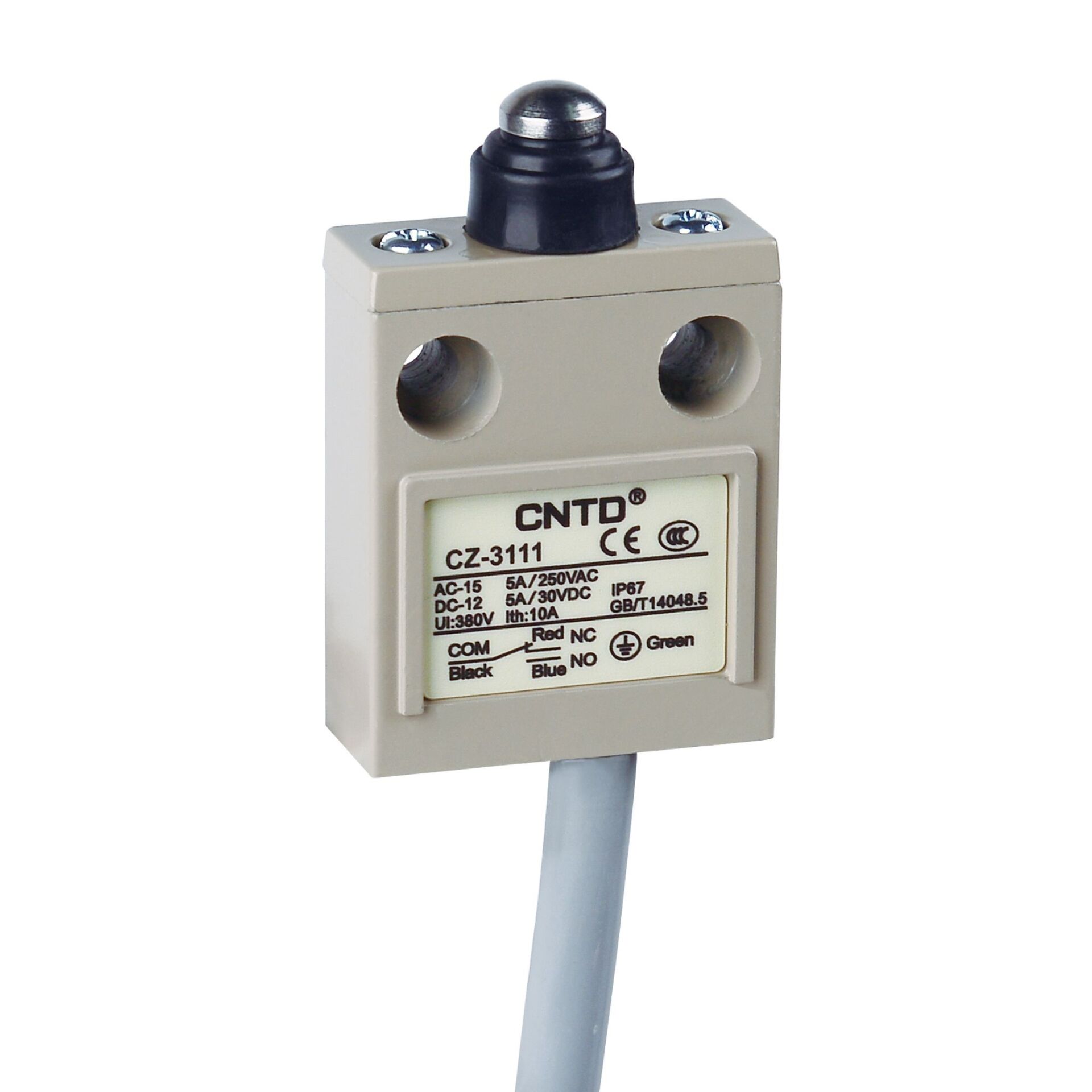 CNTD CZ-3111 Metal Gövde 2M Kablolu IP67 Kauçuk Korumalı Pimli Limit Switch