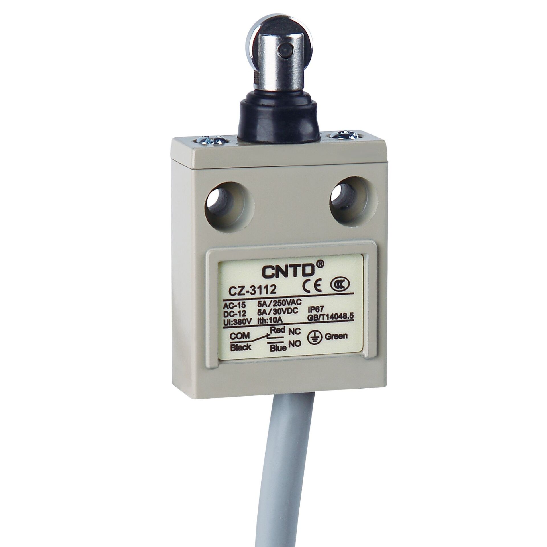 CNTD CZ-3112 Metal Gövde 2M Kablolu IP67 Kauçuk Korumalı Makaralı Pimli Limit Switch
