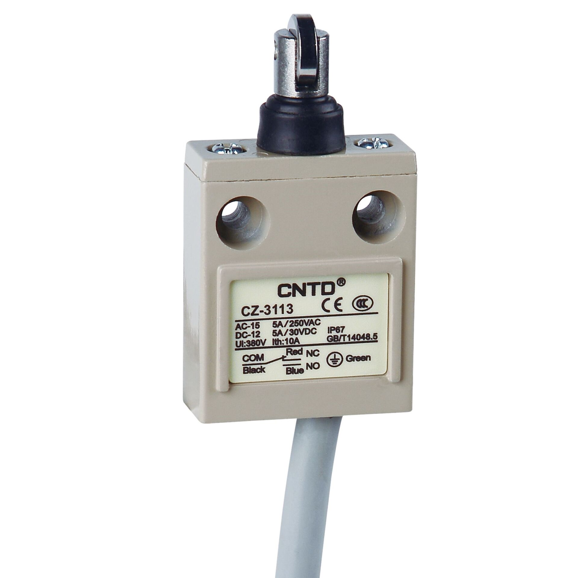 CNTD CZ-3113 Metal Gövde 2M Kablolu IP67 Kauçuk Korumalı Ters Makaralı Pimli Limit Switch