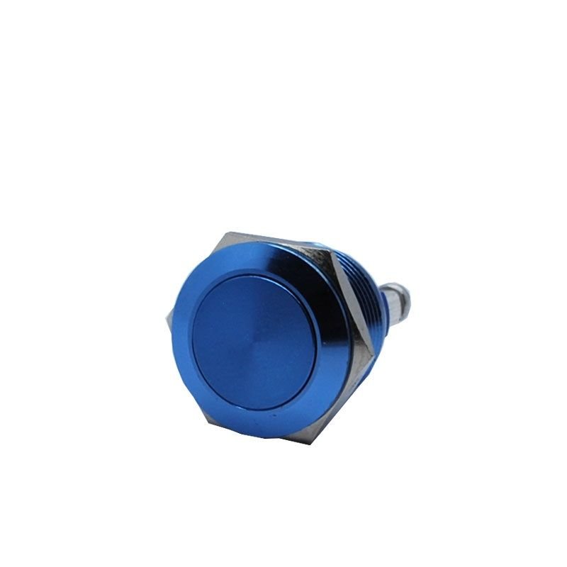 Butto EJ19-211A-B IP67 19mm Düz Kafa Metal Yaylı Buton Işıksız Mavi
