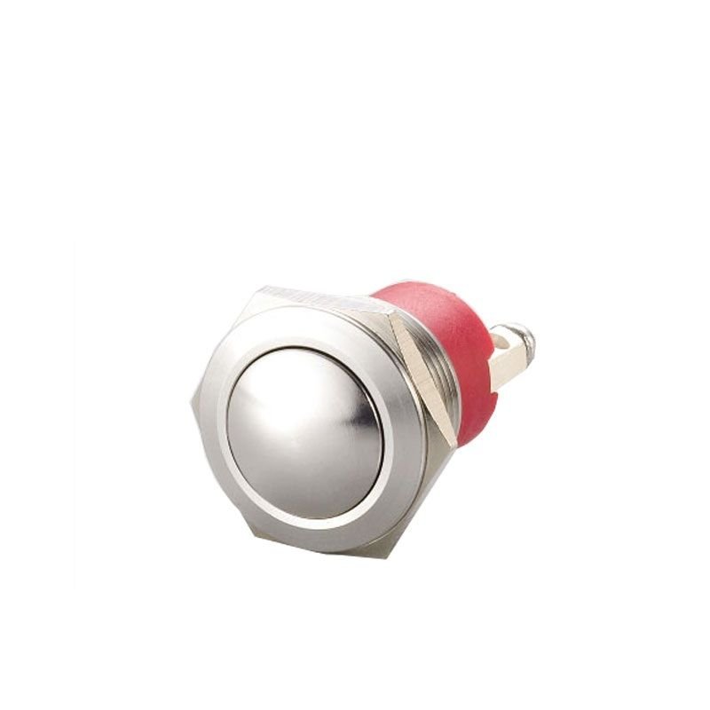 Butto EJ19-H-231A IP68 19mm Bombe Kafa Metal Yaylı Buton Işıksız Nikel
