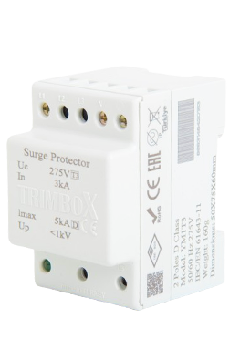 Trimbox YM1T3 (3/5 kA) D Sınıfı 2 Kutuplu Parafudr