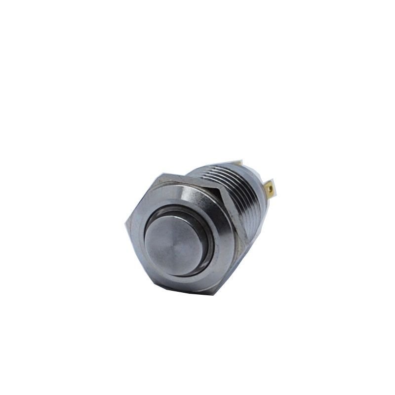 Butto J12-261-BD IP67 12mm Çıkık Kafa Metal Yaylı Buton Işıklı 6-24VDC Mavi