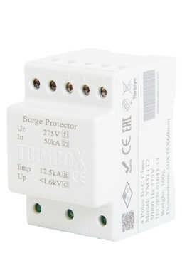 Trimbox YM3T1T2 (50 kA) B+C Sınıfı 4 Kutuplu Parafudr