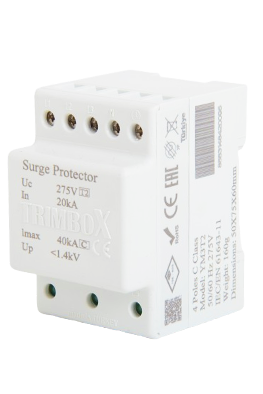 Trimbox YM3T2T3 (20/40 kA) C+D Sınıfı 4 Kutuplu Parafudr