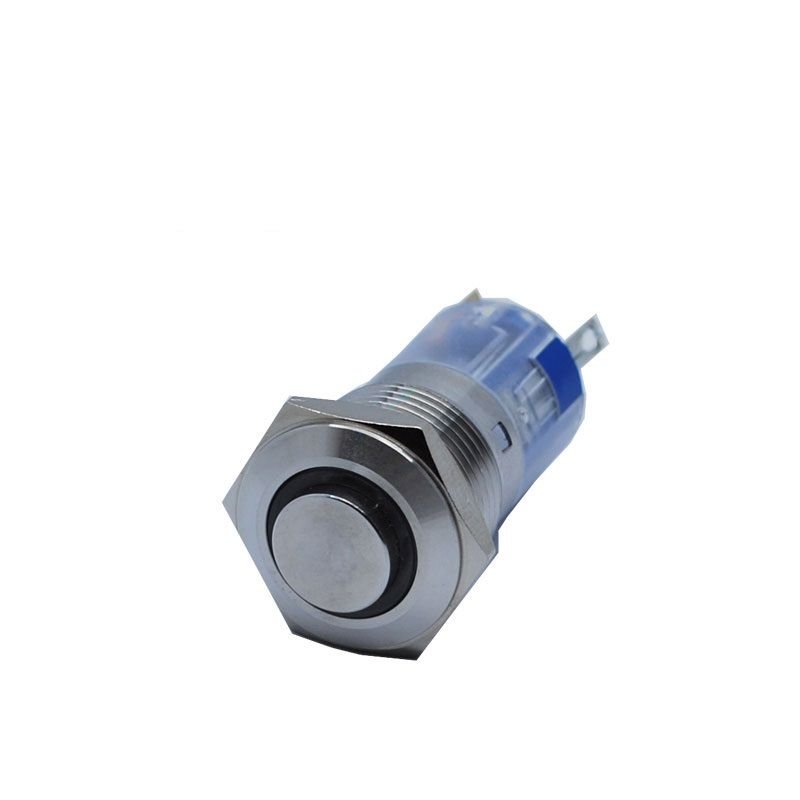 Butto J16-361-E-GD IP67 16mm Çıkık Kafa Metal Kalıcı Buton Işıklı 6-24VDC Yeşil
