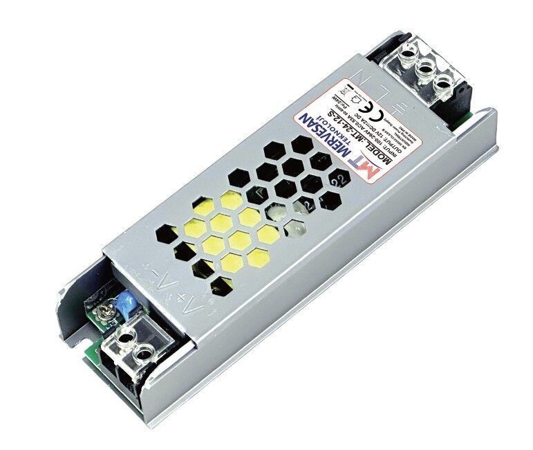 Mervesan MT-24-24-S 24VDC 1A Slim Metal Kasa Güç Kaynağı