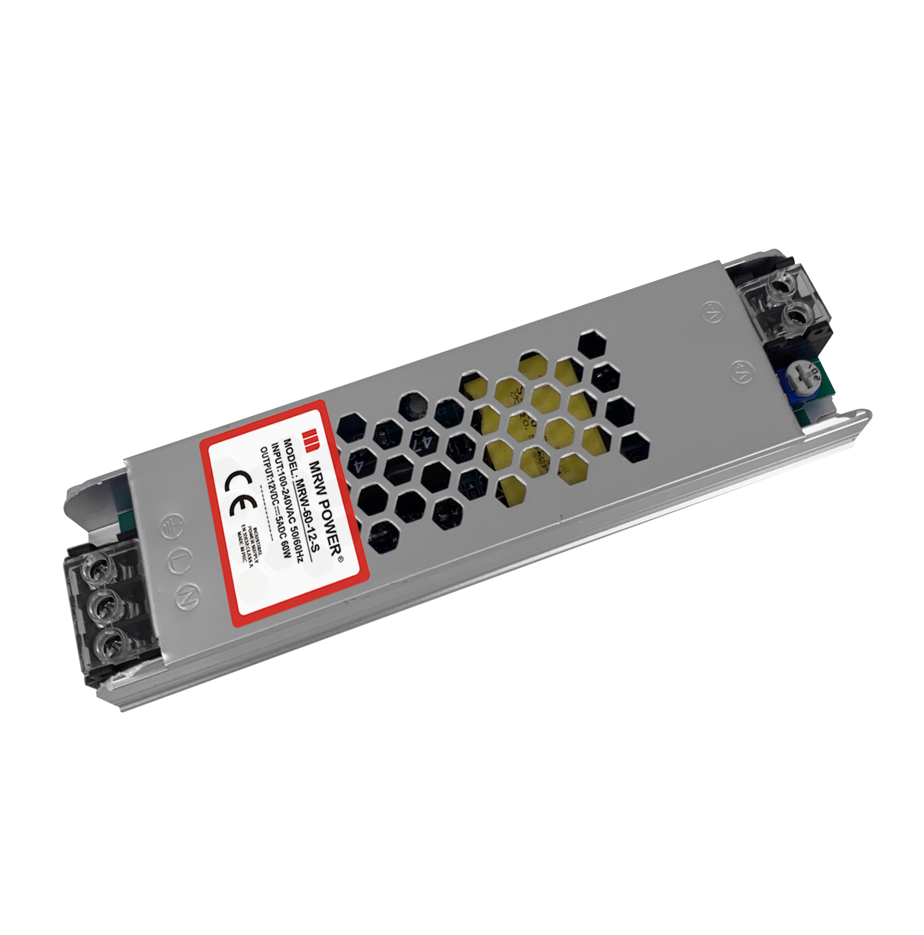 Mervesan MRW-60-12-S 12VDC 5A Slim Metal Kasa Güç Kaynağı