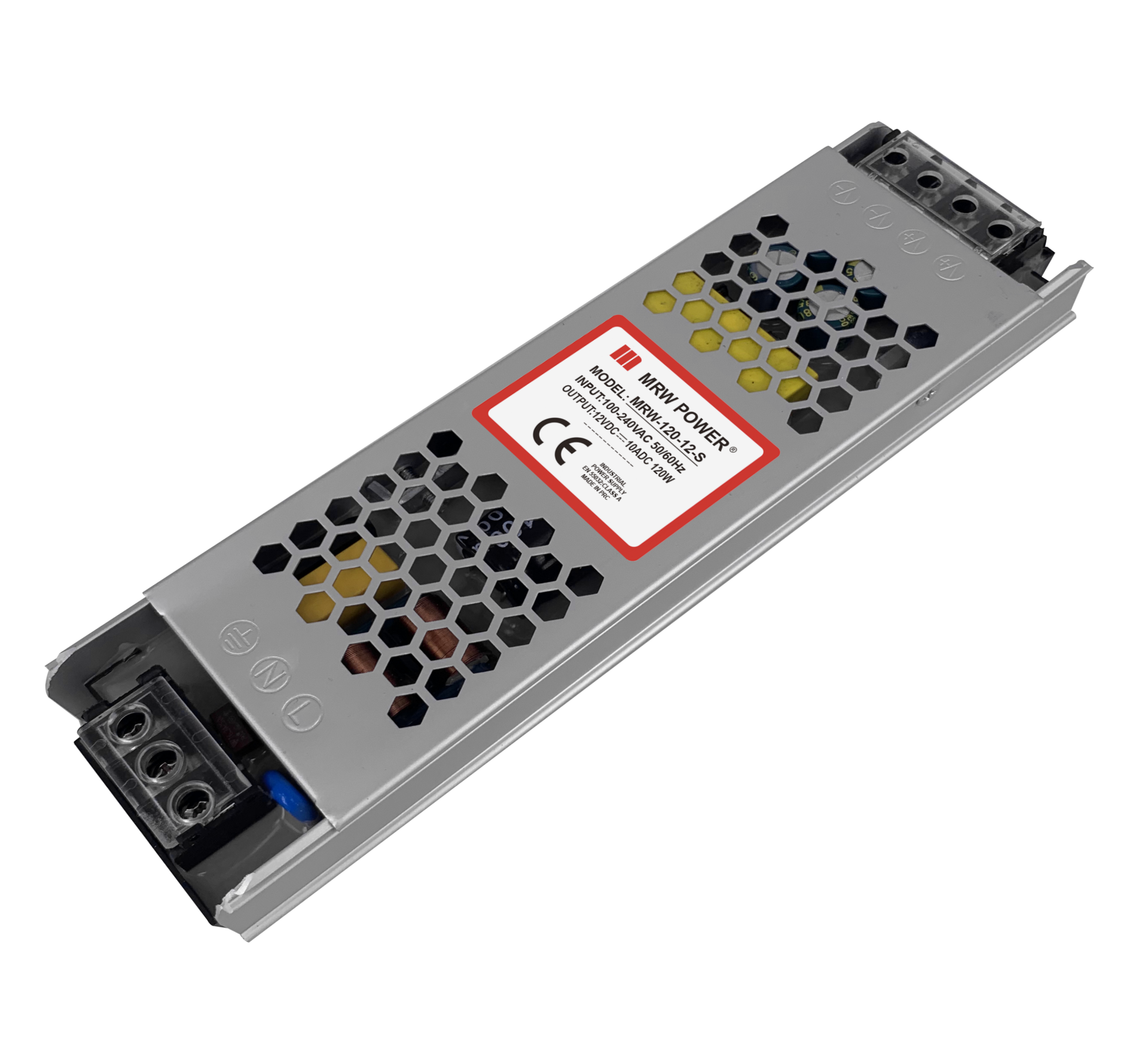 Mervesan MRW-120-24-S 24VDC 5A Slim Metal Kasa Güç Kaynağı