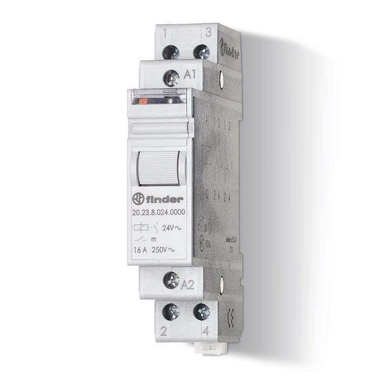 Finder 20.23.8.024.0000 24VAC 1NO+1NC Kontak Darbe Akım Anahtarı