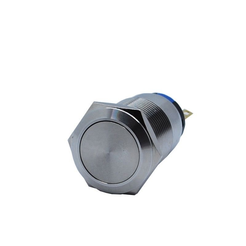 Butto J19-311 IP67 19mm Düz Kafa Metal Kalıcı Buton Işıksız Nikel
