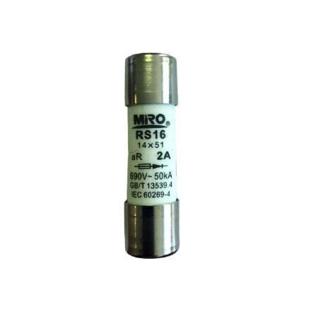 Bor Miro RS16 690V 16A aR 14x51 mm 690V 16A Hızlı Porselen Sigorta