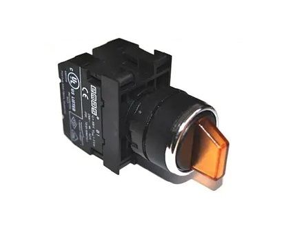 Emas B101SL31S 22mm Plastik 1-0-2 Tek Yaylı Mandal Buton 2NO Sarı