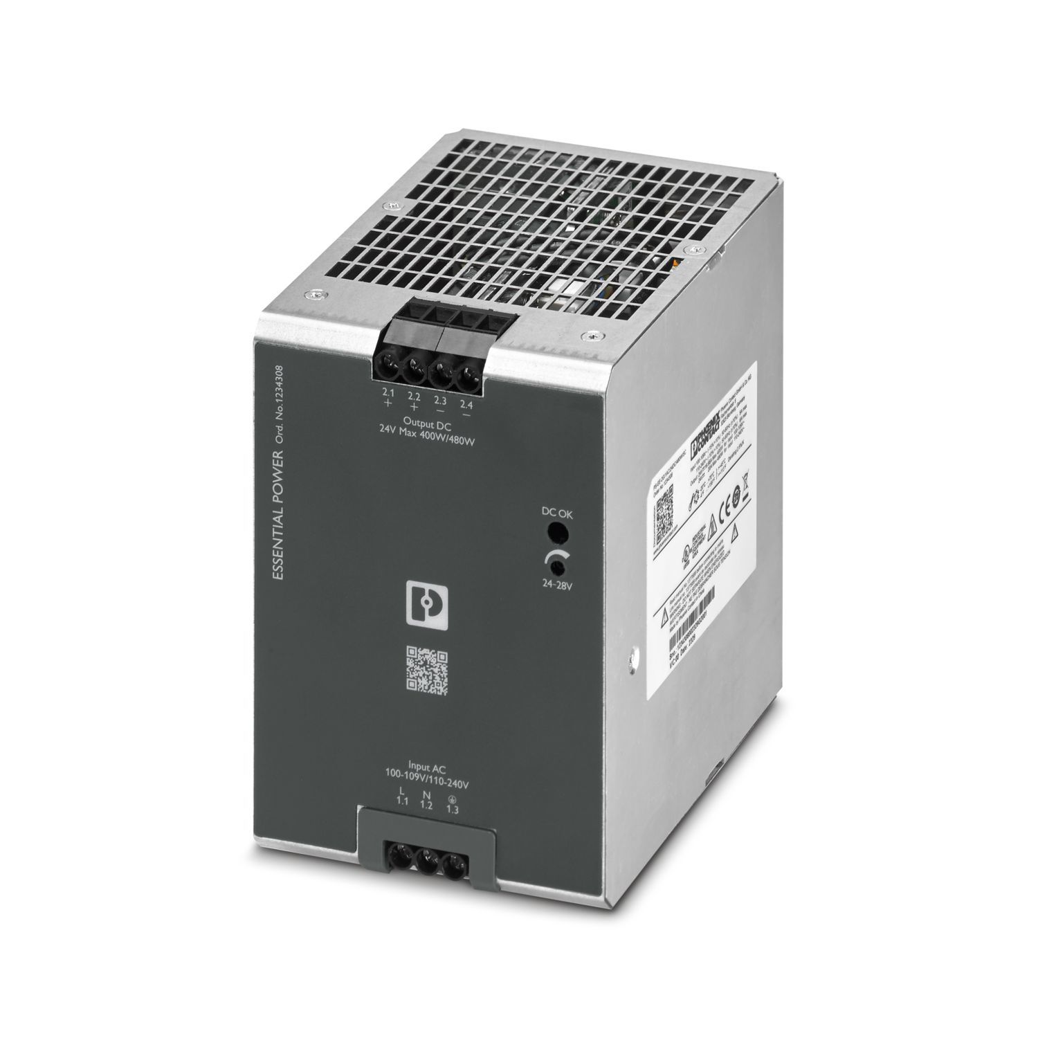 Phoenix Contact PS-EE-2G/1AC/24DC/480W/SC 24VDC 20A Ray Tipi Güç Kaynağı