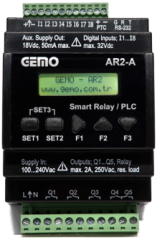 Gemo AR2-A-24VDC-8D Ray Tipi Ladder Logic İle Programlanabilir Akıllı Röle/PLC