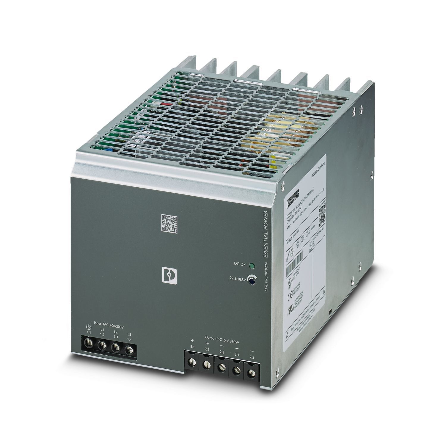 Phoenix Contact PS/3AC/24DC/960W/EE 40A Ray Tipi Trifaze Güç Kaynağı