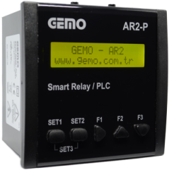 Gemo AR2-P-230VAC-10D2A-RTC Panel Tipi Ladder Logic İle Programlanabilir Akıllı Röle/PLC