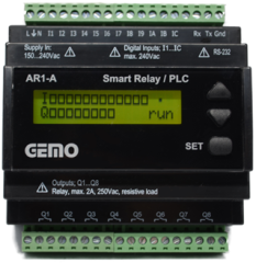Gemo AR1-A-230VAC Ray Tipi Ladder Logic İle Programlanabilir Akıllı Röle/PLC