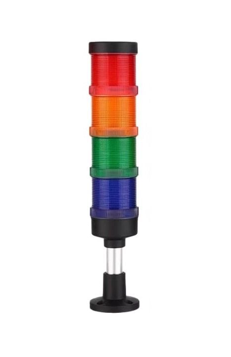 Isıso IS70-4T/W-J 220V Dört Katlı Işıklı Kolon Kırmızı-Yeşil-Sarı-Mavi