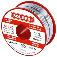 Soldex SN60 PB40 1,6mm 200Gr Kurşunlu Lehim Teli