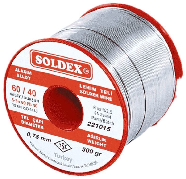 Soldex SN60 PB40 0,50mm 500Gr Kurşunlu Lehim Teli