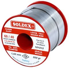 Soldex SN60 PB40 1,6mm 500Gr Kurşunlu Lehim Teli