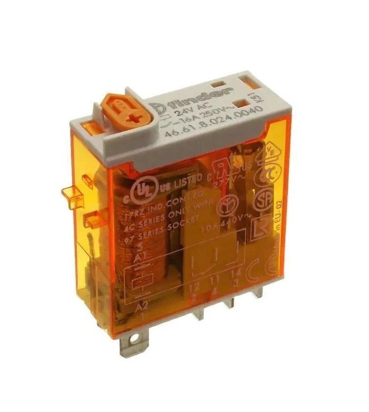 Finder 46.61.8.024.0040 24VAC 16A Tek Kontak Röle