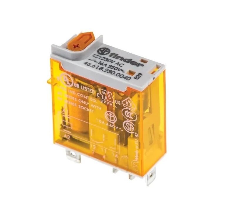 Finder 46.61.8.230.0040 220VAC 16A Tek Kontak Röle