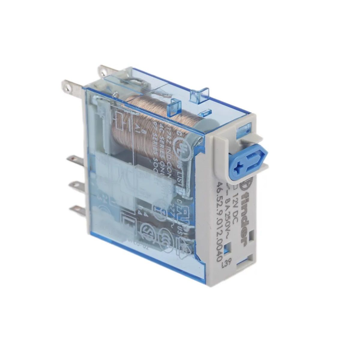 Finder 46.52.9.012.0040 12VDC 8A Çift Kontak Röle