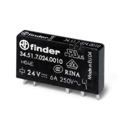 Finder 34.51.7.024.0010 24VDC 6A Slim Röle