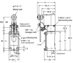 CNTD C4B-4112N Dar Gövde Açısal Kol Ayarlı Metal Makaralı Limit Switch