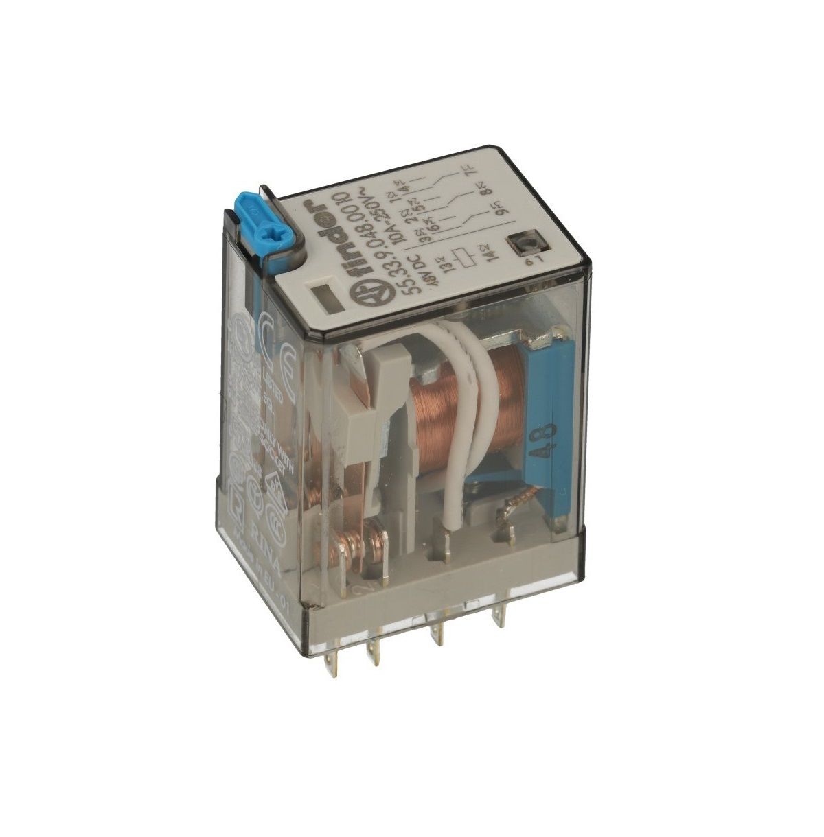 Finder 55.33.9.048.0010 48VDC 10A Üç Kontak Röle