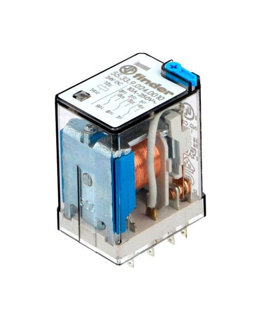 Finder 55.33.9.110.0010 110VDC 10A Üç Kontak Röle