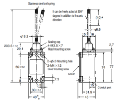 CNTD C4B-4181N Dar Gövde Spiral Telli Limit Switch