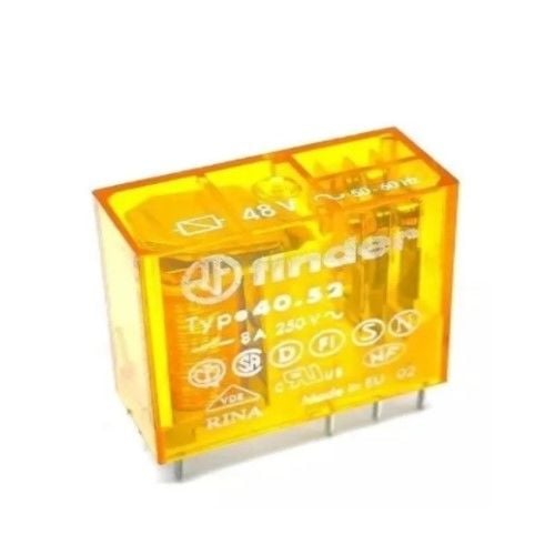 Finder 40.52.8.048.0000 48VAC 8A Çift Kontak Röle