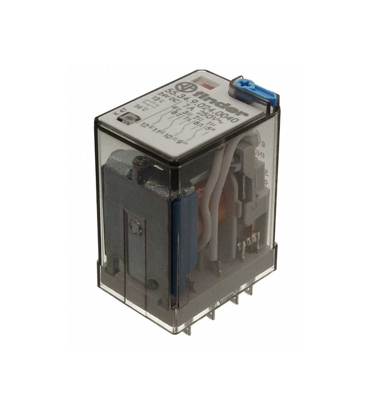 Finder 55.34.9.110.0040 110VDC 7A Dört Kontak Röle